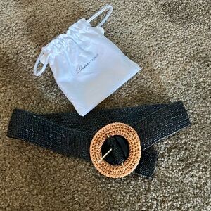Lovers + Friends Black and Tan Belt